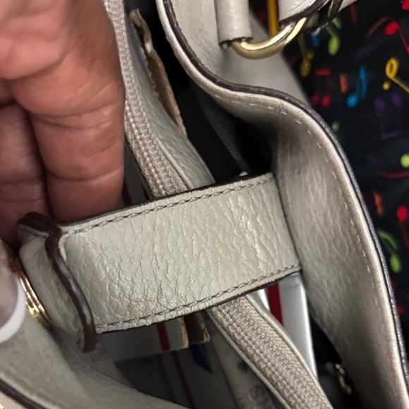 Michael Kors Gray Shoulder Bag with Gold Accents - Picture 6 of 16